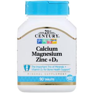 21st Century - Calcium Magnesium Zinc + D3 (90 таблеток)