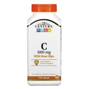 21st Century - Vitamin C with Rose Hips - 1000 мг (110 таблеток)