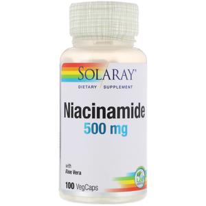 Solaray - Niacinamide 500 мг (100 капсул)