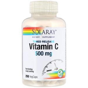 Solaray - Vitamin C Time Release 500 мг (250 капсул)