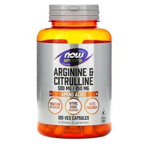 NOW Arginine and Citrulline 750 мг (120 капсул)
