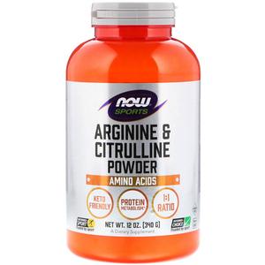 NOW Arginine and Citrulline Powder (340 грамм)