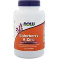 NOW Elderberry  Zinc (90 пастилок)